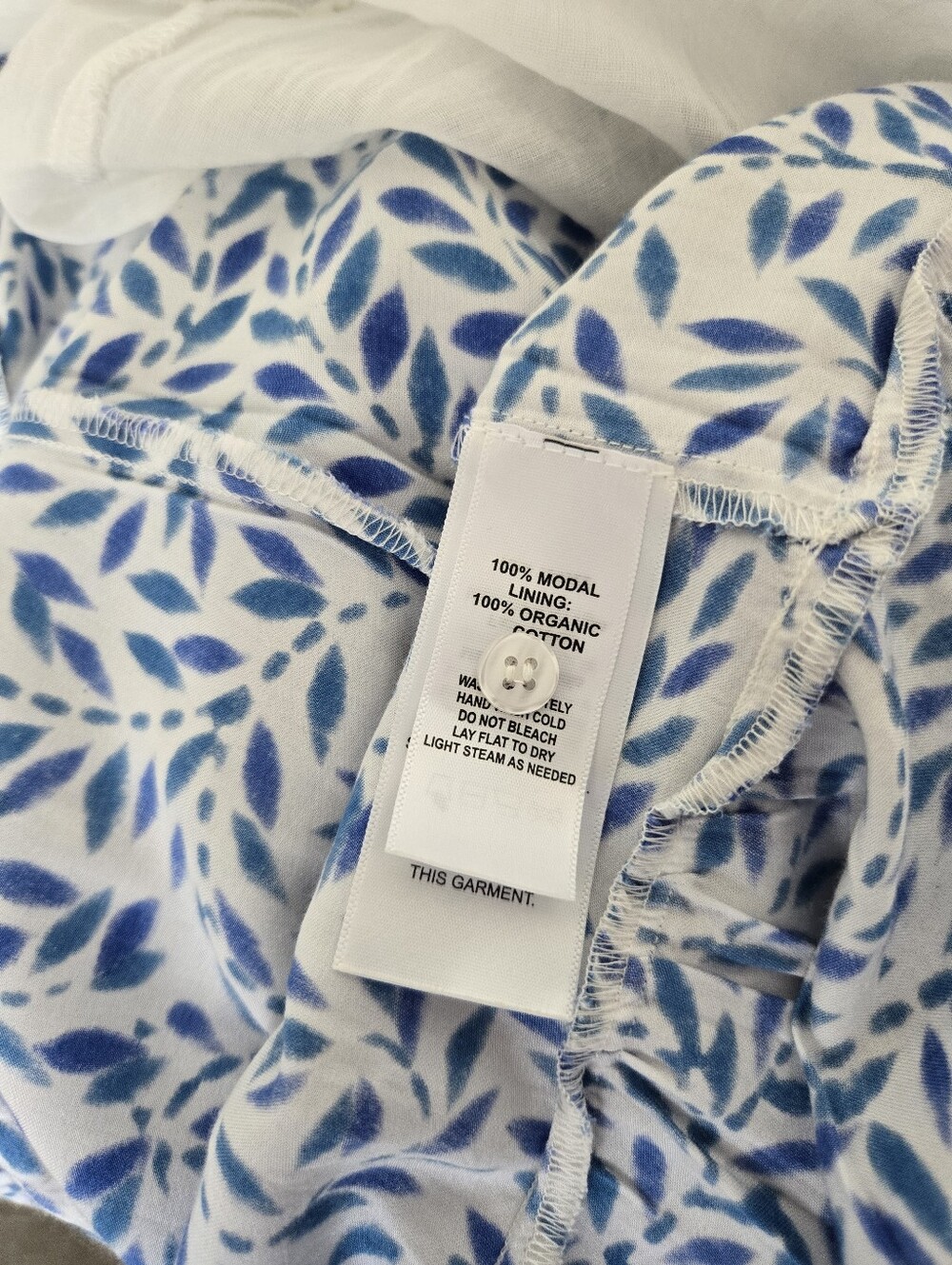 India Collection Emerson Fry Santiago 3 Smocked Boho Blue White Dress, XS/S - Picture 12 of 14